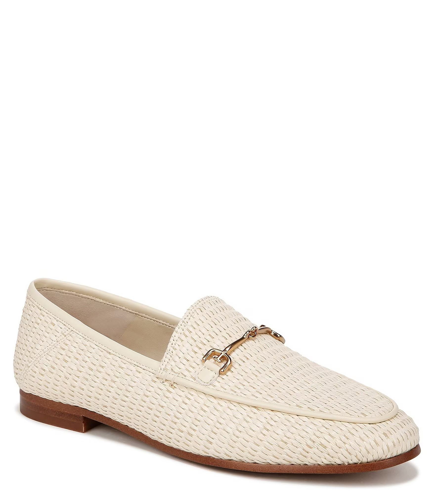 Loraine Raffia Basket Weave Bit Detail Career Flat Loafers | Dillard's