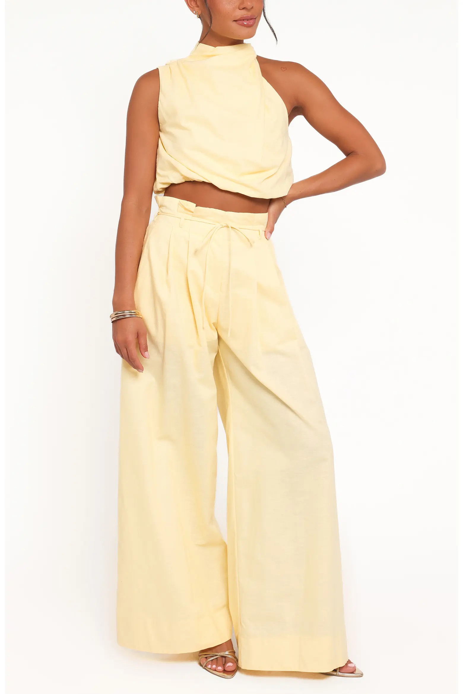Althea Linen & Cotton Crop Top & Wide Leg Pants Set (Women) | Nordstrom | Nordstrom