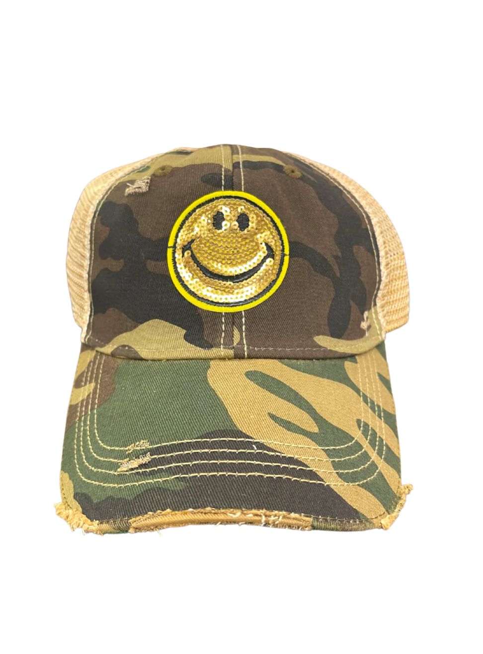 ALL SMILES CAMO PATCH HAT | Judith March