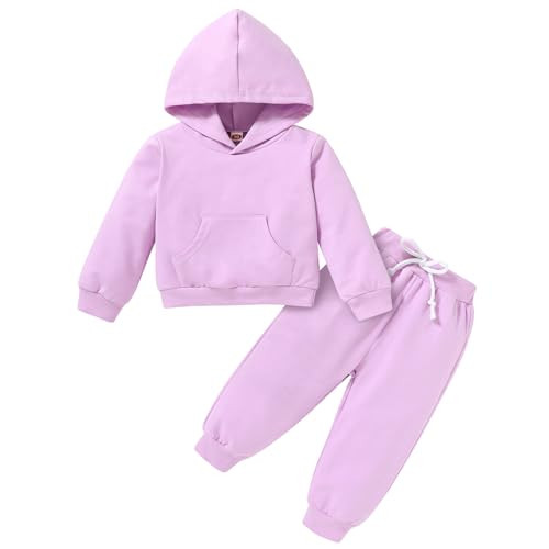 Happy Town Baby Fall Outfits for Girl Boy Long Sleeve Hoodie Top and Long Sweatpants Set Toddler ... | Amazon (US)