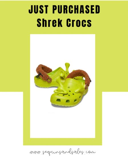 Shrek Crocs
Shrek Clogs
CLASSIC DREAMWORKS SHREK CLOG
Crocs


#LTKGiftGuide #LTKfindsunder100 #LTKshoecrush