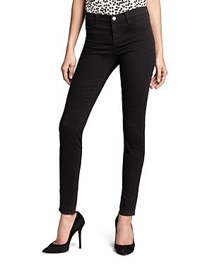 J Brand Jeans - Luxe Sateen 485 Super Skinny in Black | Bloomingdale's (US)