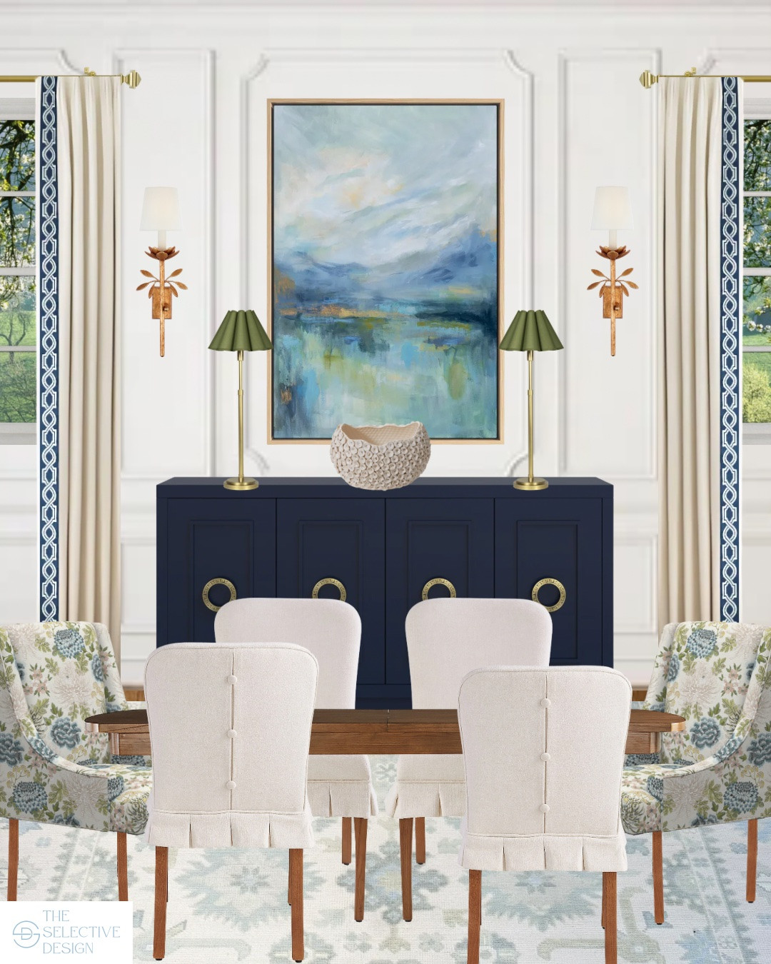Patterned, pretty, and perfectly classic. This Grandmillennial dining room design leans into the charm: florals, trims, brass, and all the details that make a house feel loved.

Swipe to see how ChatGPT turned this vision board into reality.

Grandmillennial dining room ideas | timeless dining room decor | grandmillennial dining room inspo | traditional dining room style

#LTKHome #LTKSaleAlert
