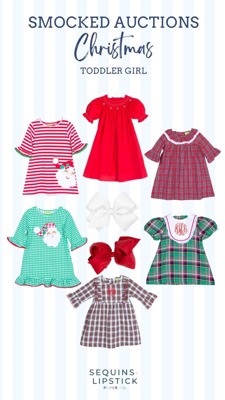 Smocked Auctions toddler girl Christmas looks. Sweet dresses perfect for every holiday activity. 

#LTKGiftGuide #LTKSeasonal #LTKkids