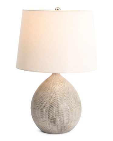 21in Textured Ceramic Pot Table Lamp | TJ Maxx