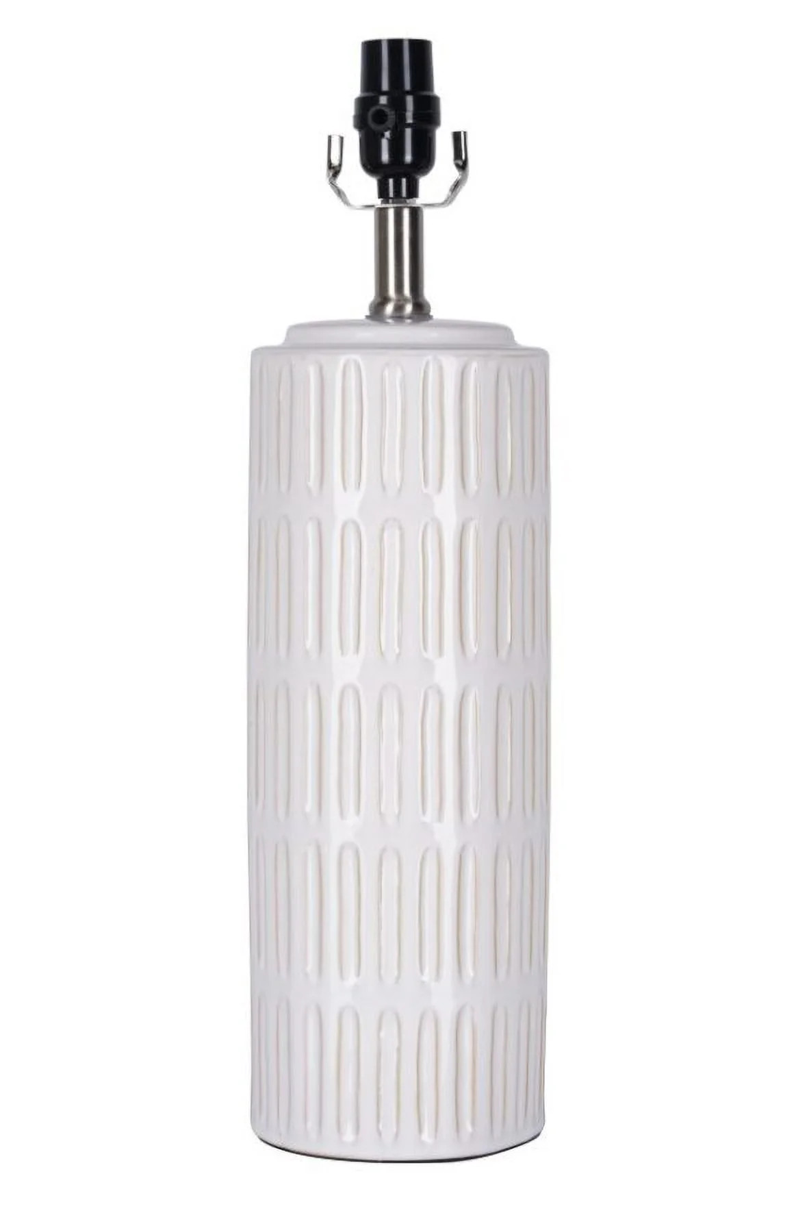 Better Homes & Gardens Etched Ceramic Table Lamp Base, Natural Two-Tone, 19" H | Walmart (US)