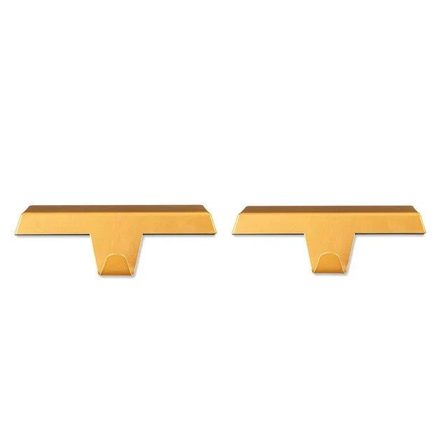 2-Piece Metal Christmas Stocking Holder Set with Gold Finish by Holiday Time | Walmart (US)