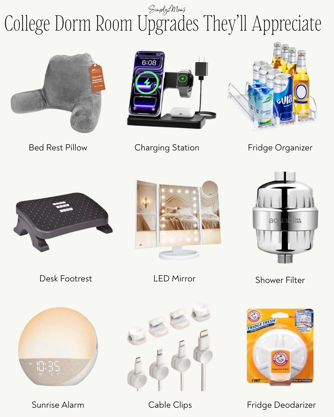 These are the dorm upgrades they might not think to ask for, but will be VERY happy to have.

A few little additions can make dorm life so much more comfortable once they’re actually living there. Think a better setup for studying in bed, easier charging, a fridge that stays organized, better lighting for those early mornings, and a few smart fixes for the bathroom and desk.

Perfect for that post-move-in shopping list when they suddenly realize what their room is missing.

#LTKU #LTKHome