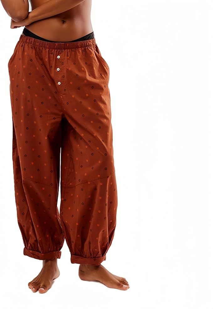 Wonhomke Boho Pants for Women,Hippie Harem Pants Yoga Trousers with Pockets Bohemian Beach Pants | Amazon (US)