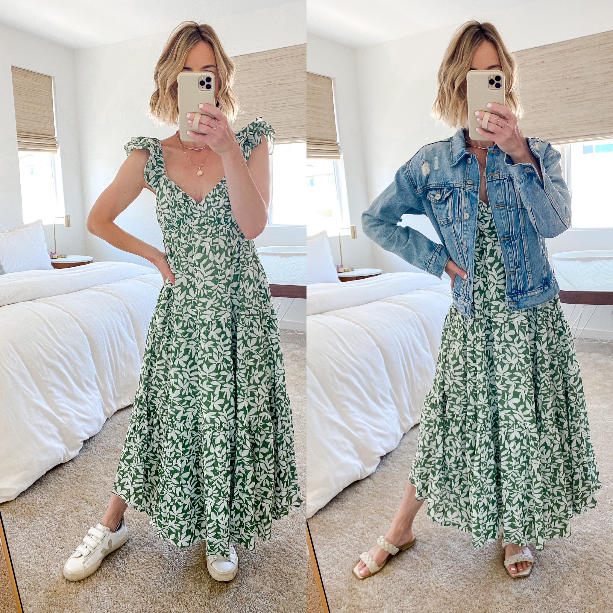 Day to night!

Spring dress
Summer dress
Maxi dress
Flutter sleeve maxi dress
Sneakers
Neutral sneakers
Veja sneakers
Sandals
Neutral sandals
Dolce vita sandals
Denim jacket
Jean jacket 
Necklace
Tennis necklace
Initial necklace
Spring outfit
Summer outfit


#LTKstyletip #LTKshoecrush