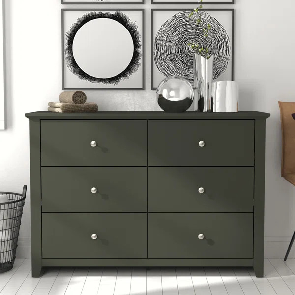 Tevrat 6 Drawer 46.9'' W Double Dresser | Wayfair North America