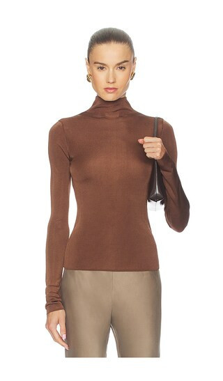 L'Academie by Marianna Syndi Knit Top in Brown. - size L | Revolve Clothing (Global)