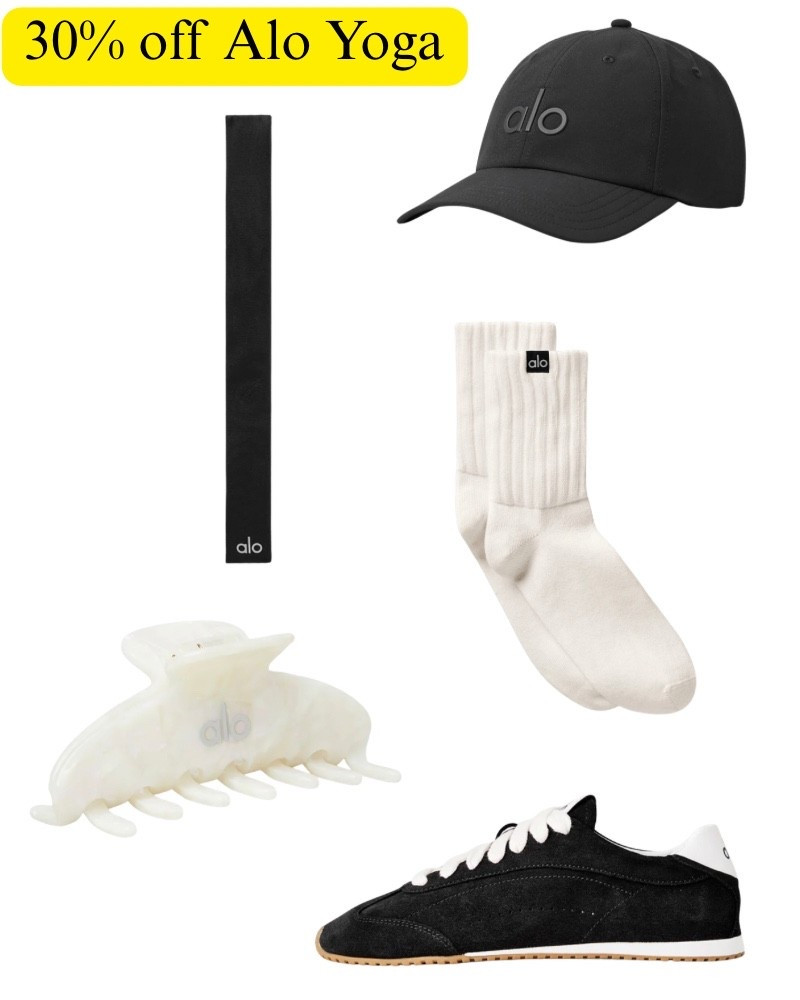 Alo yoga sale! Baseball hat, claw clip, headband, sneakers, scrunchie, socks, spring, summer, active, fitness, gym, walking, running.

#LTKfitnessgoals #LTKSaleAlert #LTKActive