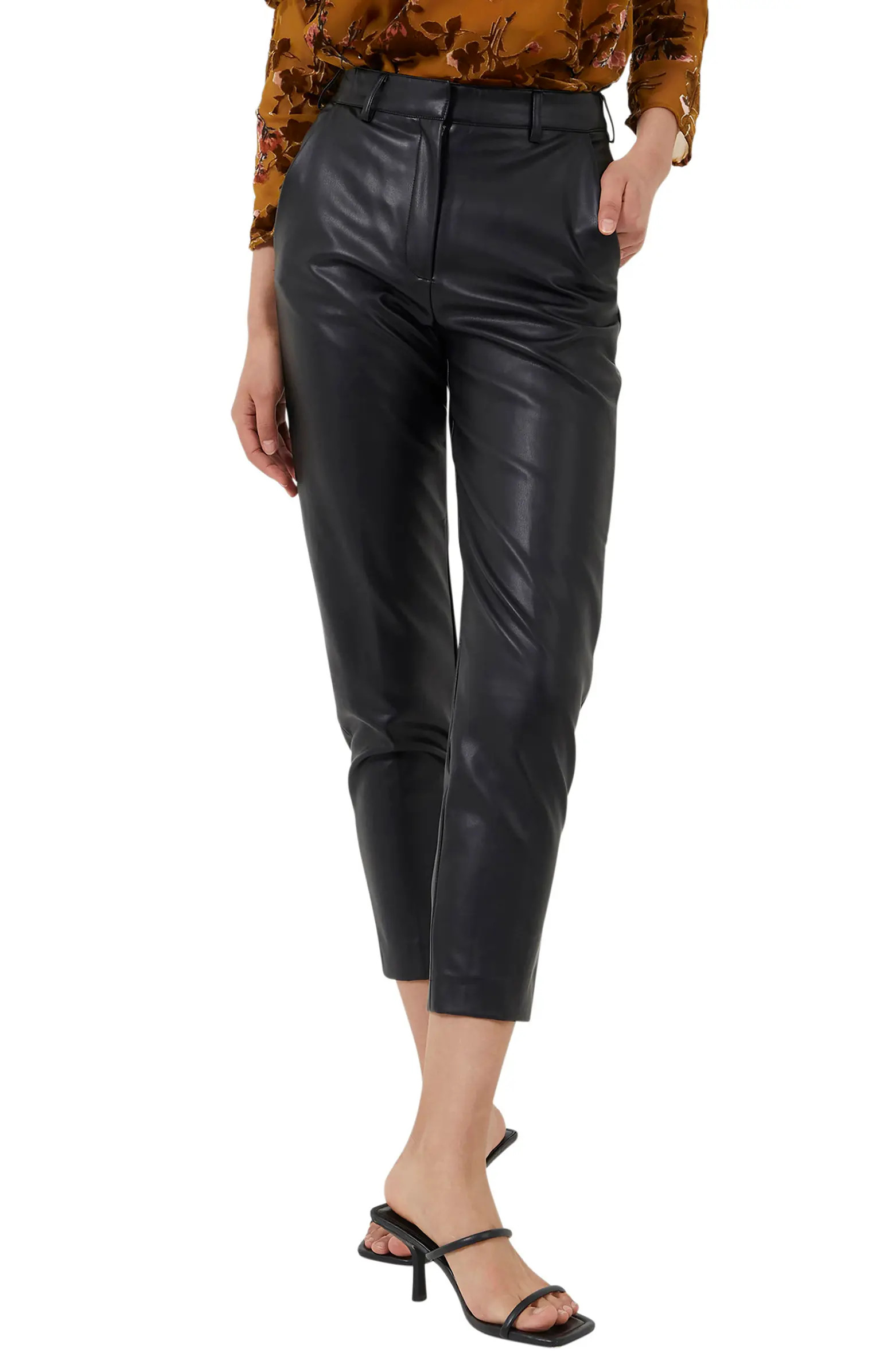 Crolenda Faux Leather Crop Pants | Nordstrom