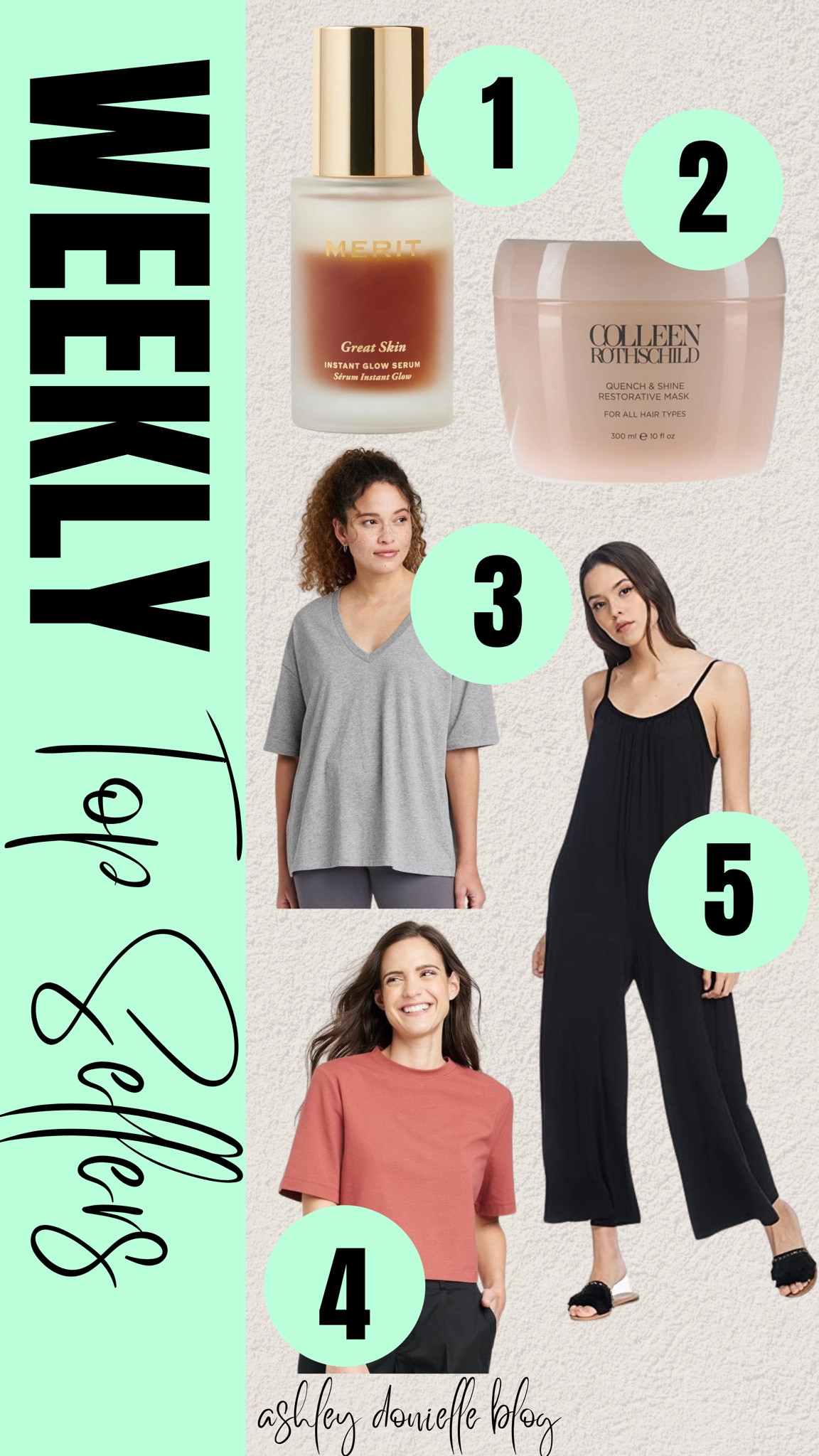 Weekly top sellers!

Glow serum, moisturizer, t shirt, cropped T-shirt, jumpsuit 

#LTKSeasonal #LTKfit #LTKstyletip