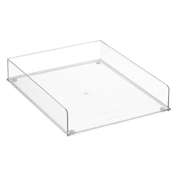 Everything Organizer Stackable Portrait Letter Tray Clear | The Container Store