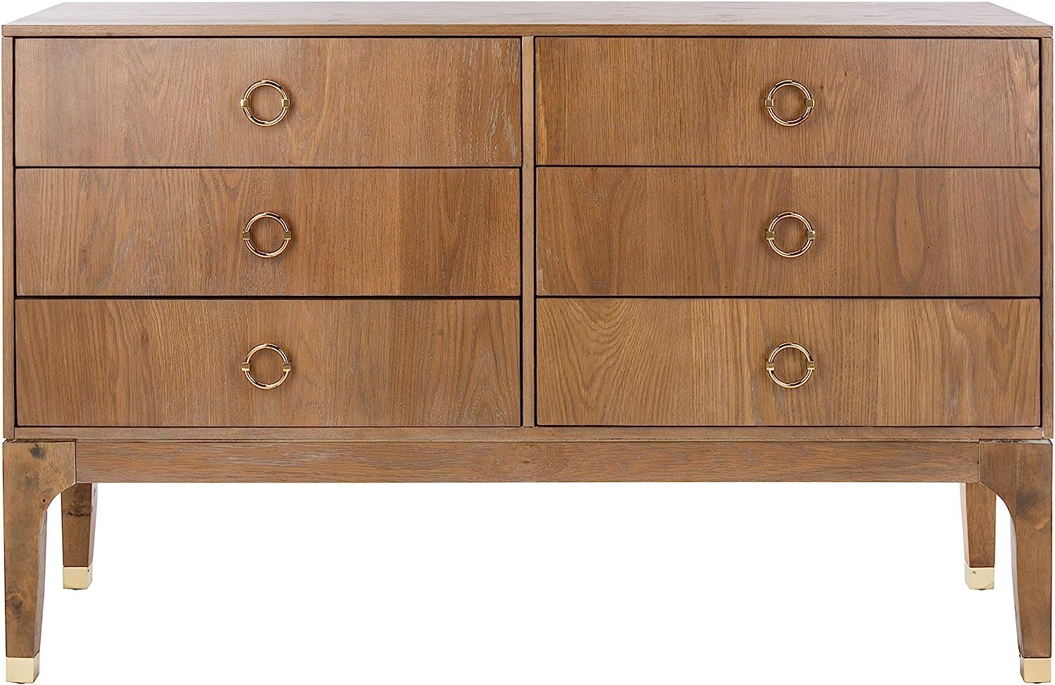 Safavieh Couture Home Lorna Rustic Oak 6-drawer Dresser | Amazon (US)