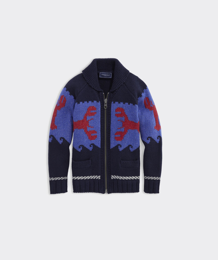 Boys' Lobster Shawl Full-Zip Cardigan | vineyard vines