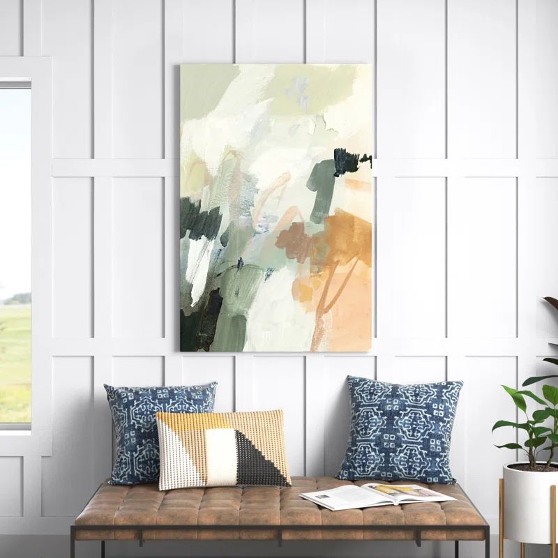 Moss And Peach II On Canvas by Victoria Barnes Painting | Wayfair North America