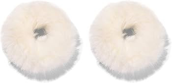 White Fuzzy Scrunchies Halloween Christmas Scrunchie Hair Accessories Furry Hair Ties for Girls C... | Amazon (US)