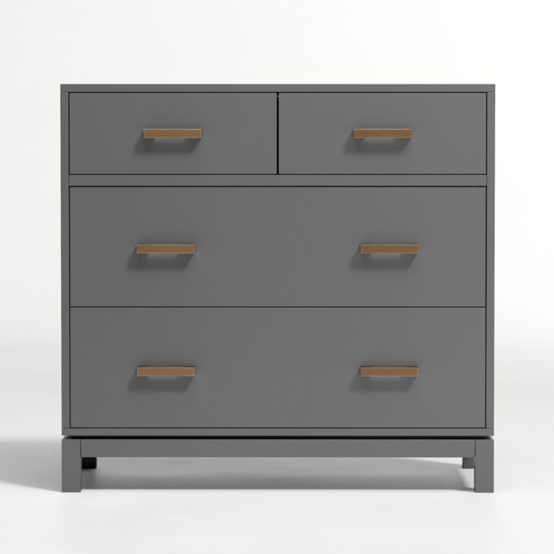 Parke Charcoal Wood 4-Drawer Kids Chest of Drawers + Reviews | Crate & Kids | Crate & Barrel
