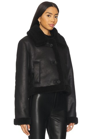 Cyrilla Faux Leather Jacket in Black | Revolve Clothing (Global)