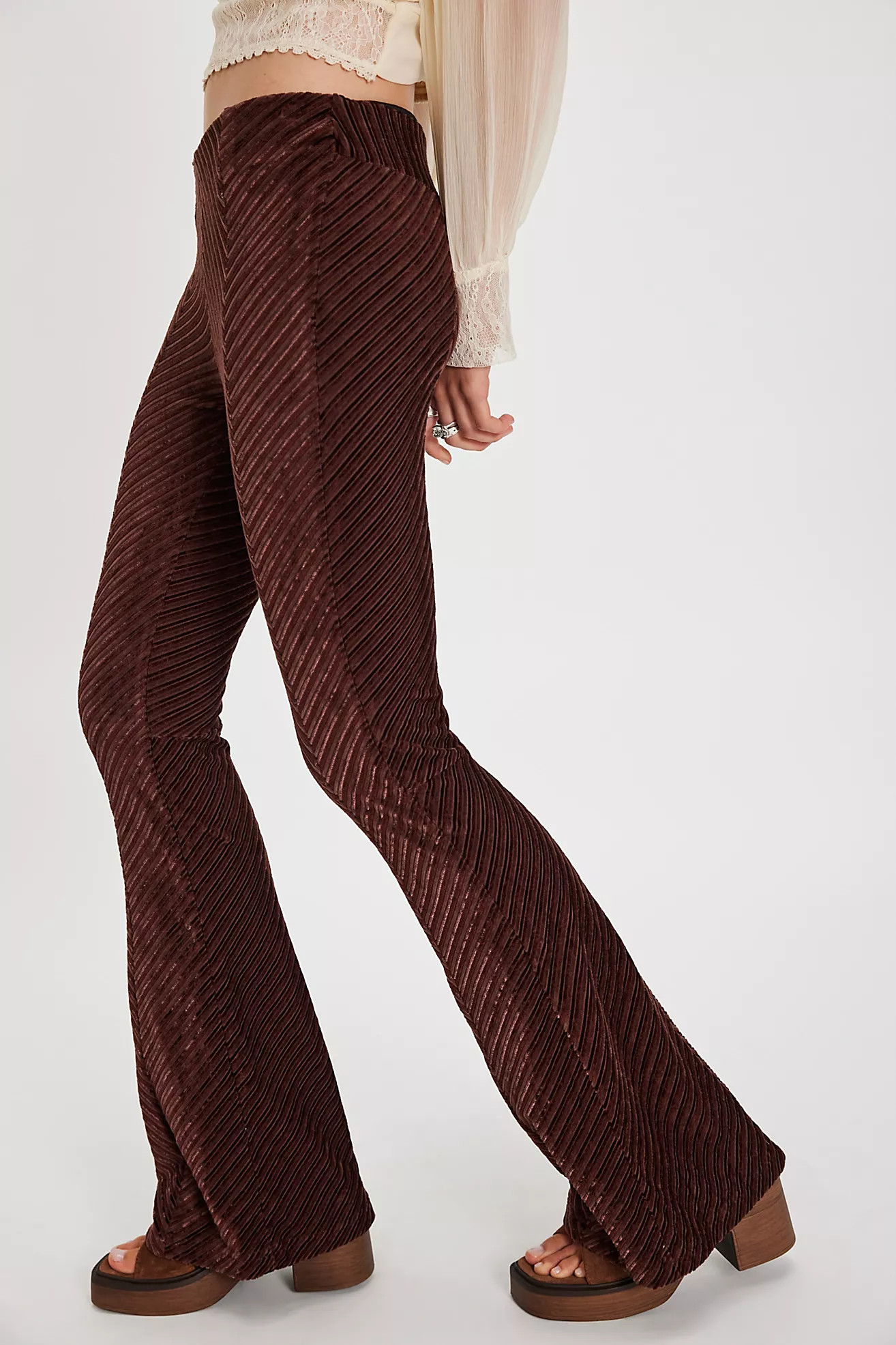 Penny Pull-On Velvet Flared Pants | Free People (Global - UK&FR Excluded)