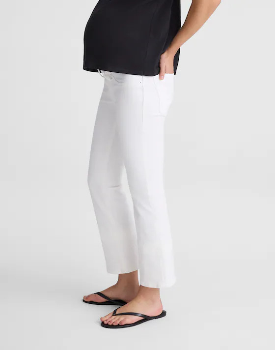 The Maternity Flare Crop Jean in Super Stretch Denim | Madewell