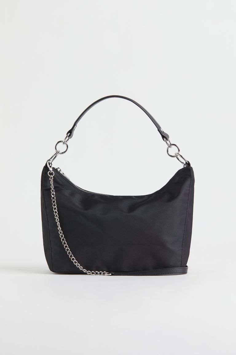 Conscious choice  Small shoulder bag in woven fabric. One short shoulder strap with metal rings a... | H&M (US + CA)