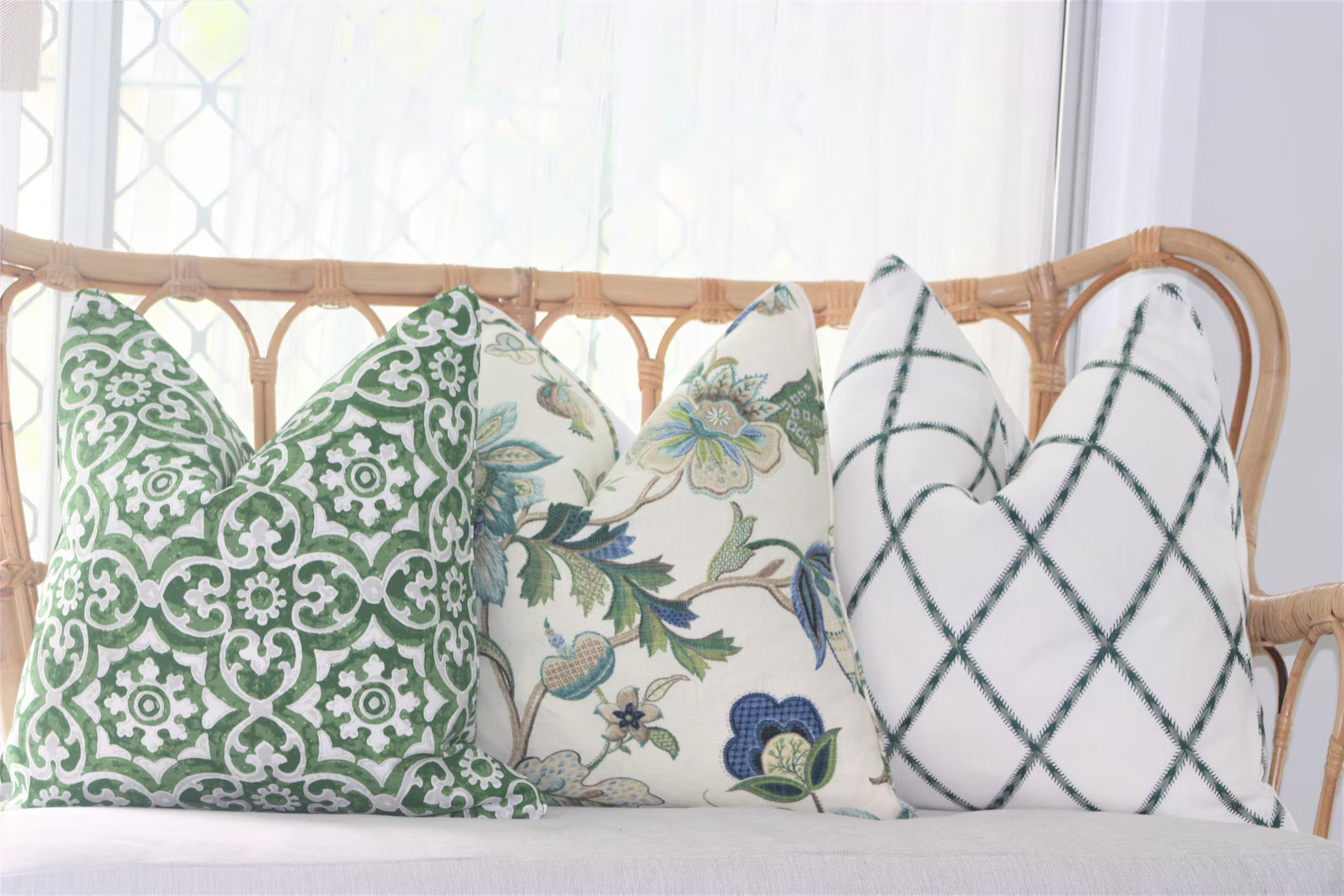 Most Trending, High End Malmsbury Sapphire Pillow Hamptons Style Cushion Cover Jacobean Floral Co... | Etsy (US)