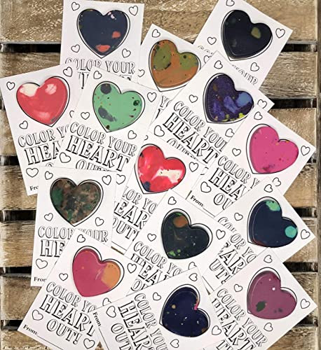 SASSY SCRIBBLES Valentines Day Gifts for Kids Class - Color Your Heart Out - Premium Heart Shaped... | Amazon (US)