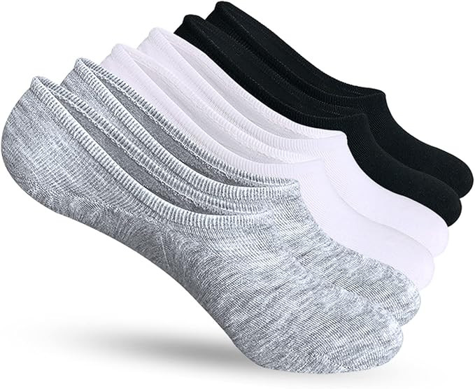 AKOENY No Show Socks Womens 6 Pairs Low Cut Invisible Ankle for Flats Sneakers Liner Loafer | Amazon (US)