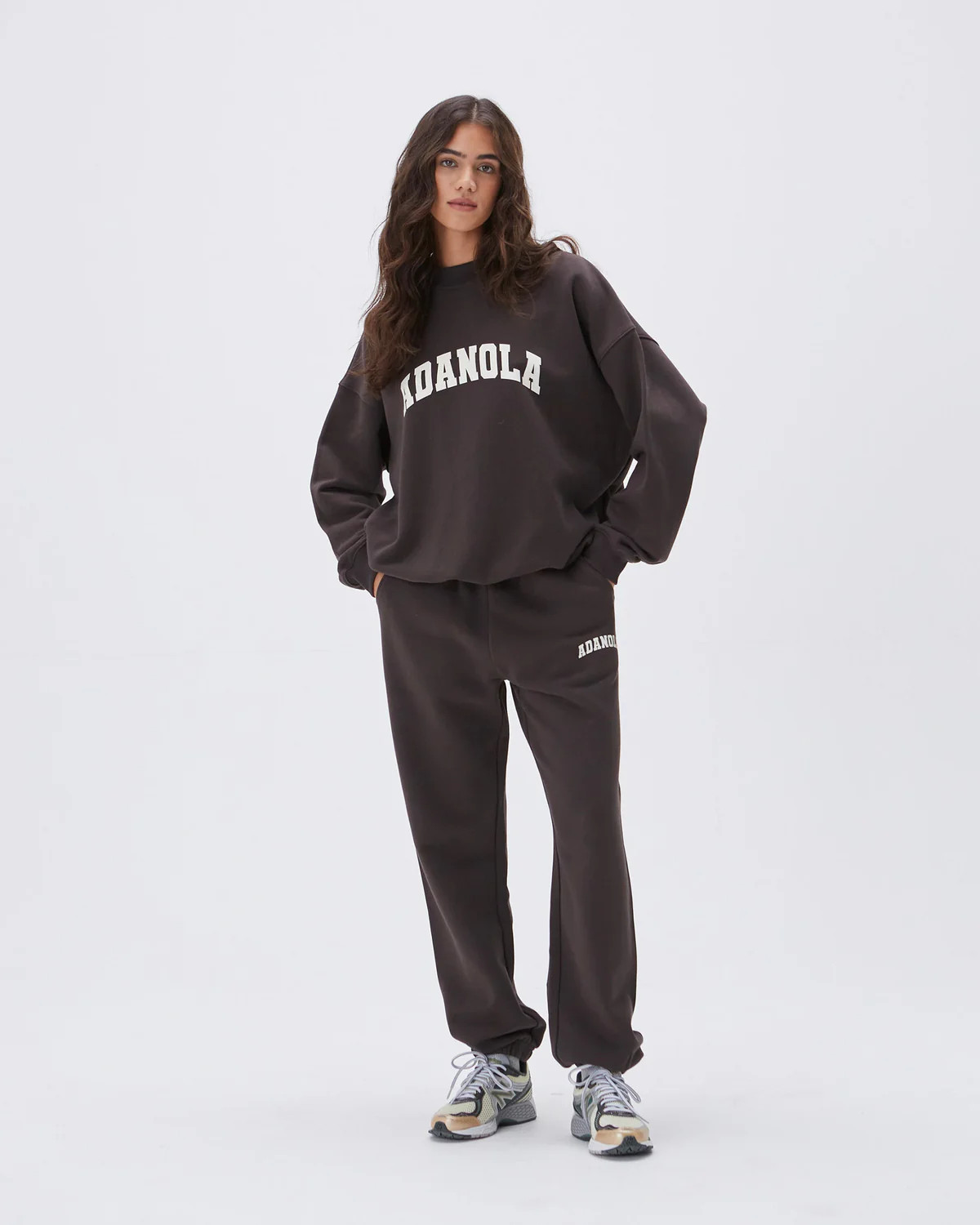 Varsity Sweatpants - Coffee Bean | Adanola UK