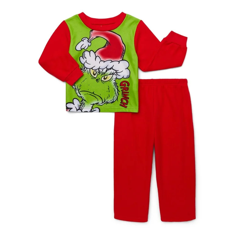 Character Toddler Long Sleeve Top and Pants, 2-Piece Pajama Set, Sizes 12M-5T | Walmart (US)