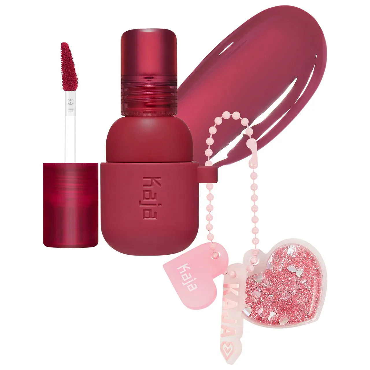 Kaja Jelly Charm Glazed Lip Stain & Blush With Keychain 02 Squeeze Guava 0.17 oz / 5 g | Sephora (US)
