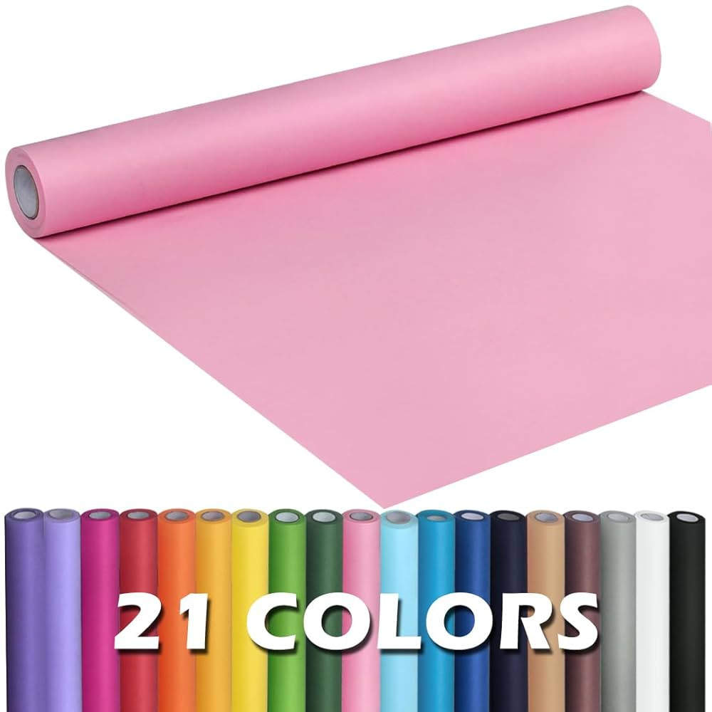 PerkHomy Light Pink Kraft Paper Roll 17.5" x 960" (80') for Gift Wrapping Bouquet Flower Art Pain... | Amazon (US)