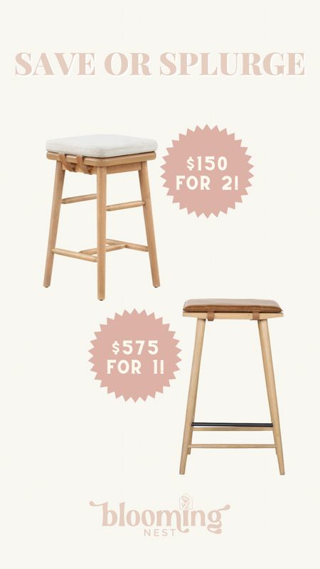 Save or splurge counter stools! #walmart #mcgeeandco 

#LTKhome #LTKSale #LTKSeasonal