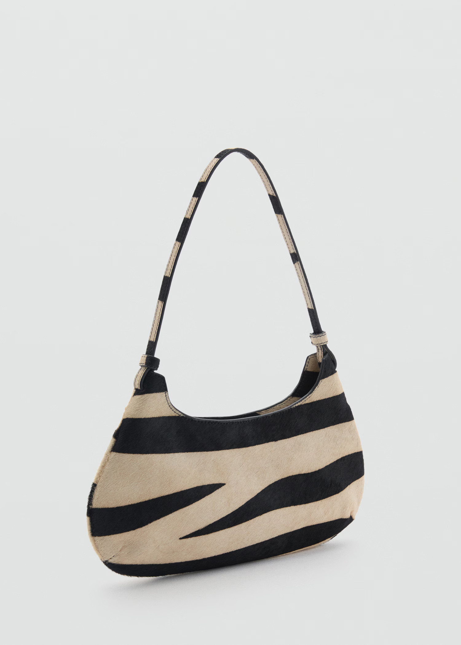 Zebra-print leather bag - Women | MANGO USA | Mango (US/MX/AU)