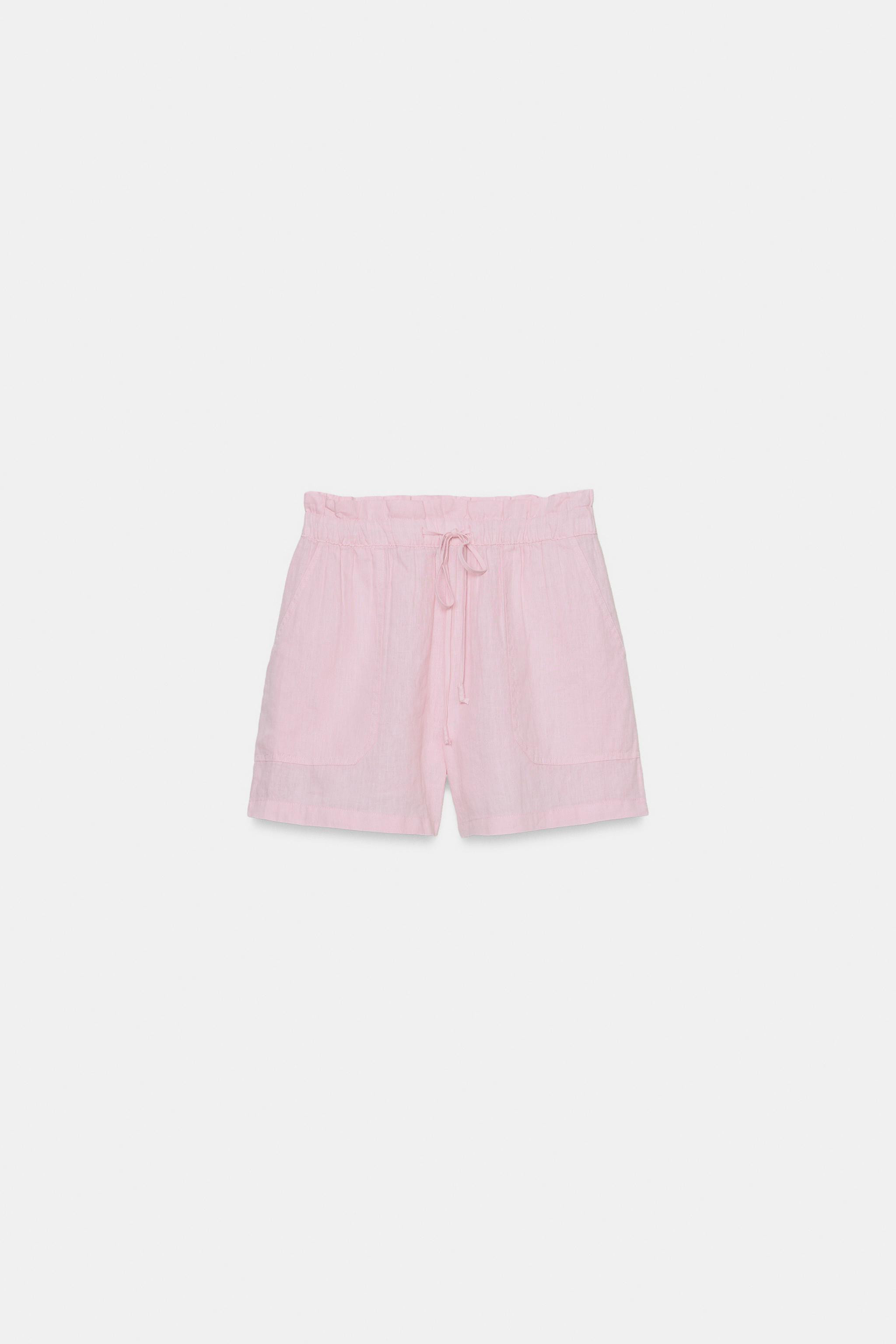 ZW COLLECTION LINEN SHORTS | Zara UK