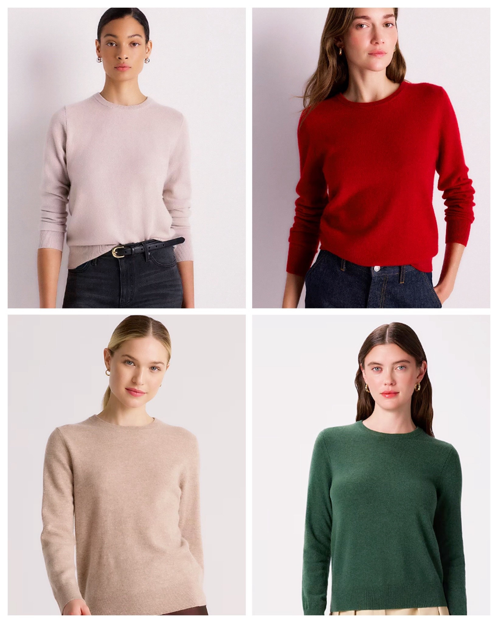 Cashmere sweaters on sale at Quince 