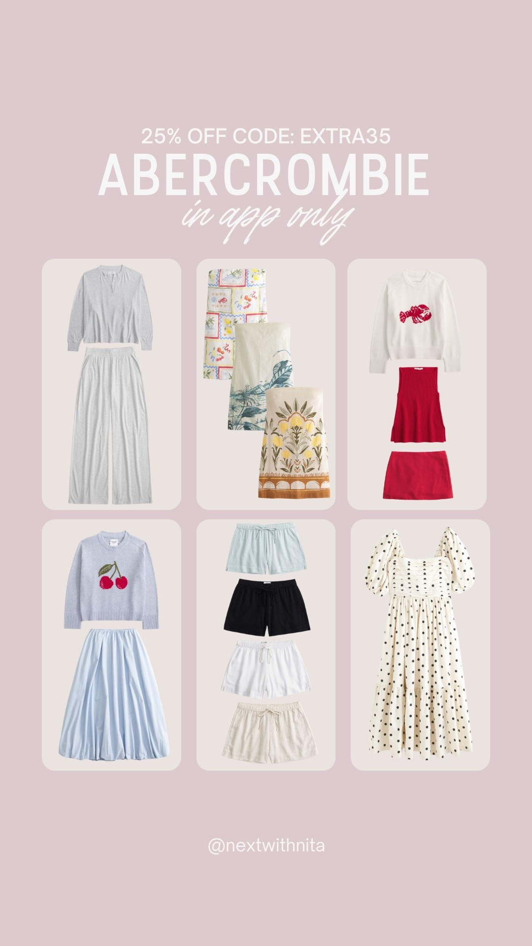 25% off with code: extra25 at Abercrombie in the app❤️

#LTKStyleTip #LTKSaleAlert #LTKFindsUnder100