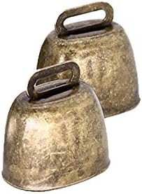 KOOBOOK 2Pcs Cow Horse Sheep Grazing Copper Bells Cattle Farm Animal Copper Loud Bronze Bell | Amazon (US)