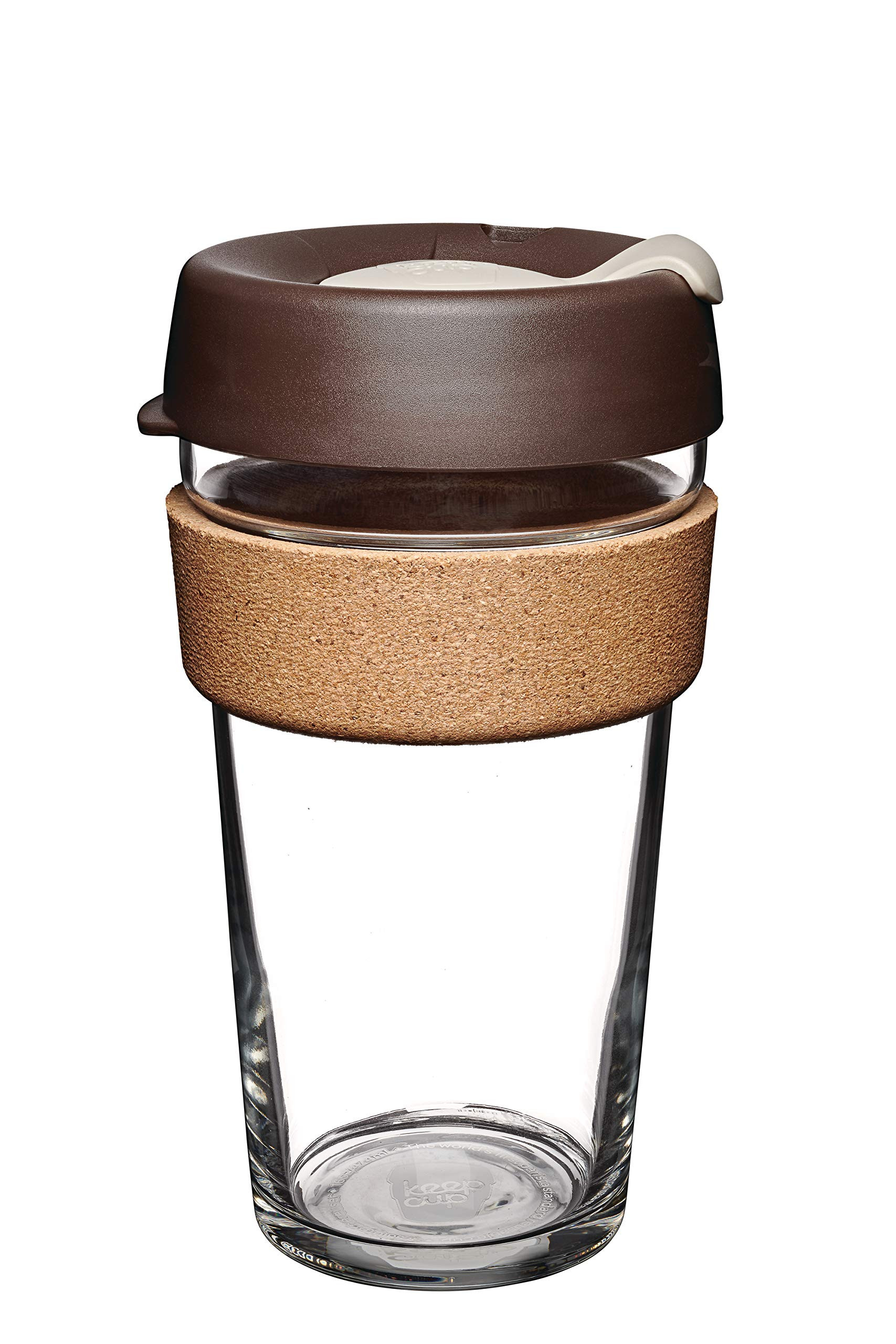 KeepCup 16oz Reusable Coffee Cup. Toughened Glass Cup & Natural Cork Band. 16-Ounce/Large, Almond | Amazon (US)