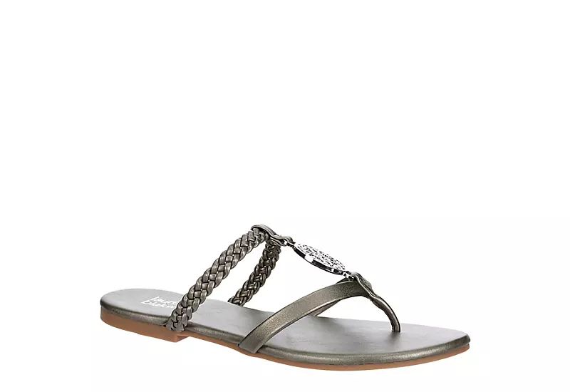 Lauren Blakwell Womens Lydia Flip Flop Sandal - Pewter | Rack Room Shoes