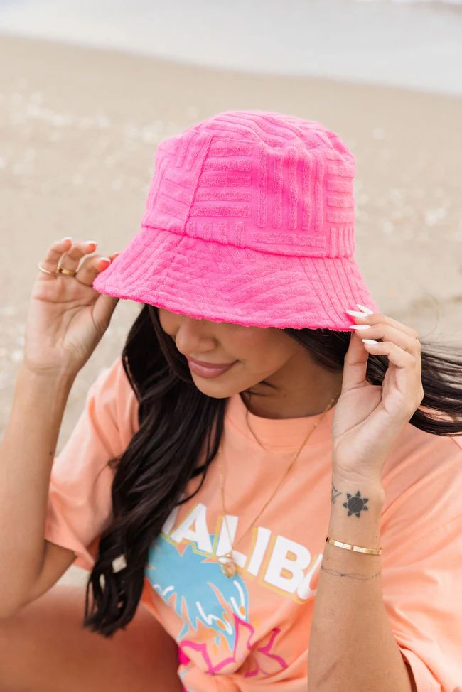Hot Pink Terry Bucket | Pink Lily