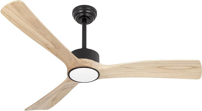 Wood Ceiling Fans with Lights and Remote,52in Ceiling Fan,22W LED Light Modern Ceiling Fan with L... | Amazon (US)