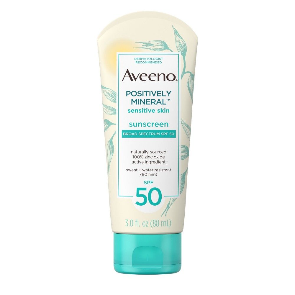 Aveeno Mineral Sensitive Skin Sunscreen - SPF 50 - 3oz | Target