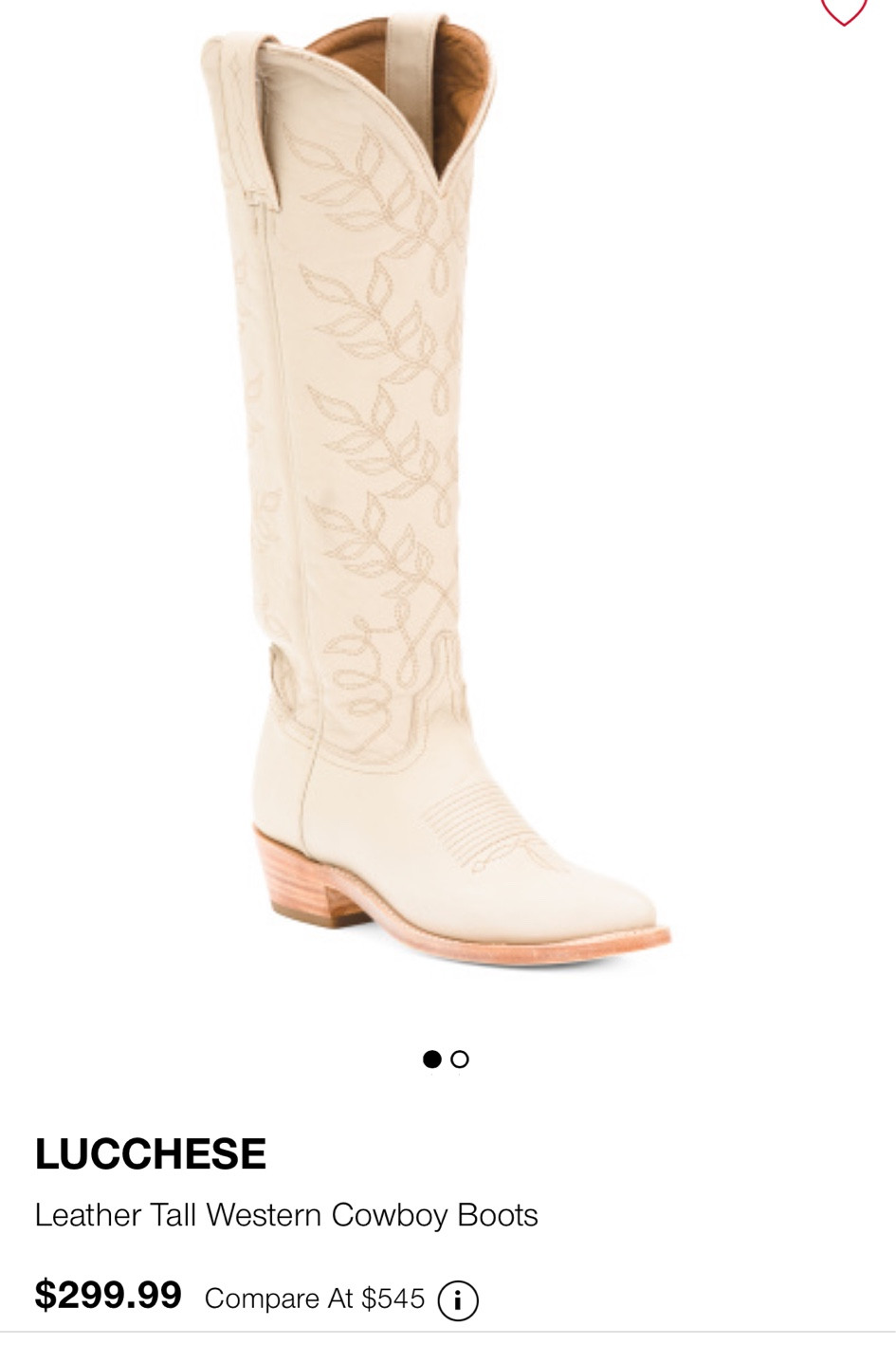  LUCCHESE
Leather Tall Western Cowboy Boots 70% off only $299! 

#LTKSaleAlert #LTKShoeCrush #LTKHoliday