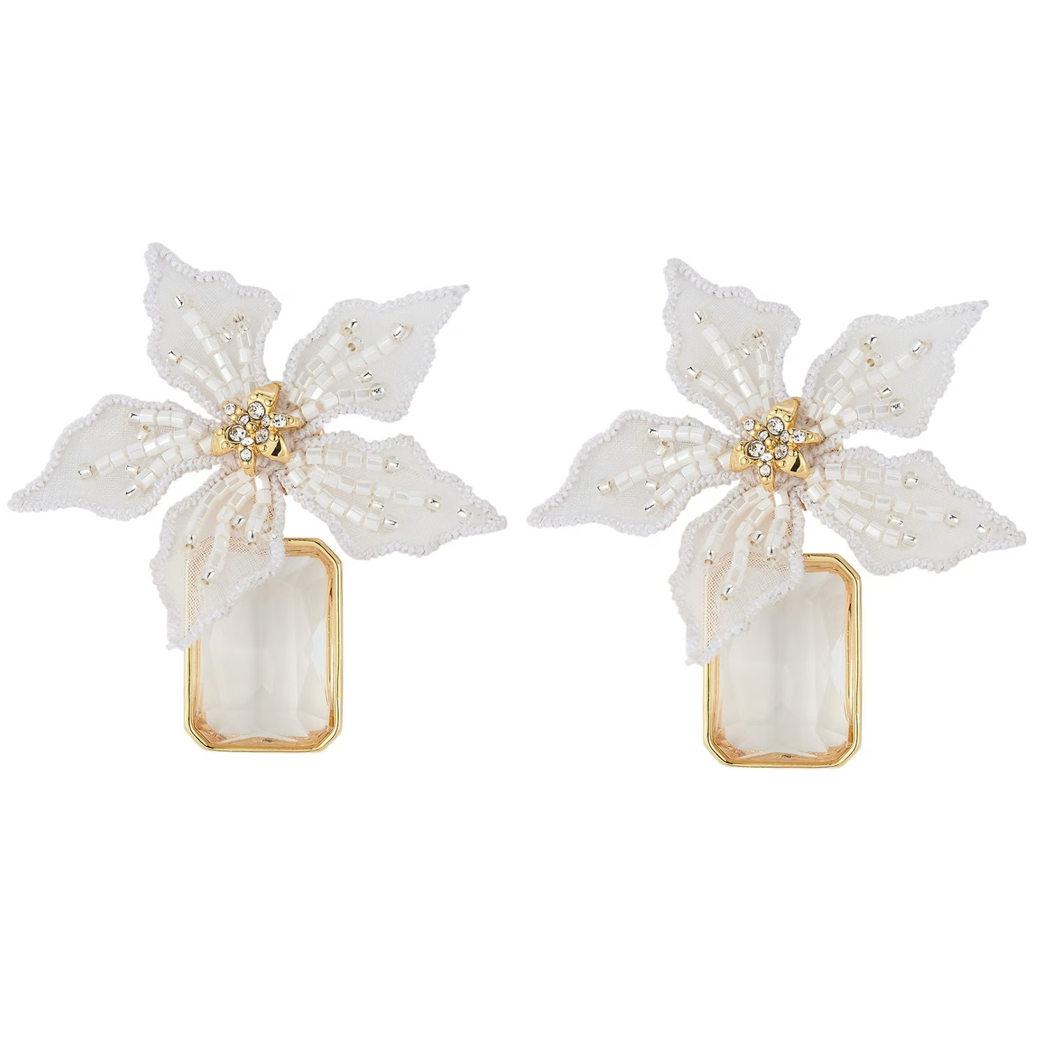 Lucia Earrings White | Wolf & Badger