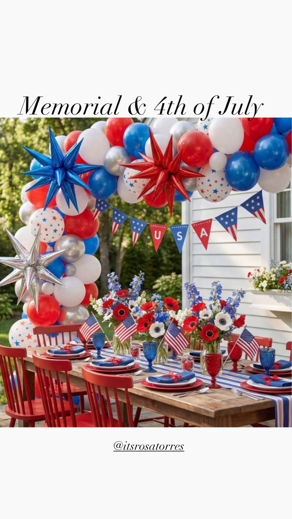 Memorial Day or Fourth of July decorations all in one plus so cute and festive. Puts a special flare..

#fourthofjuly #hosting #dinning #4thofjuly #fourthofjulyhosting #fourthofjulytablesetup #tablesetup #grill #dinner #memorialday #memorialdayhosting 

#LTKHome #LTKSeasonal #LTKfoodie